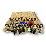 Ламбрекены 2х сторонние VOLVO FH16 + угол; бежевая кожа, бежево-коричневая кисть
