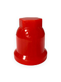 Колпачок на гайку (пластик) 32 мм красный, высокий