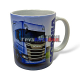 Кружка фарфор с логотипом и рисунком SCANIA