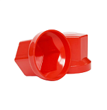 Колпачок на гайку (пластик) 32 мм красный