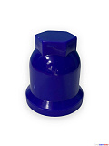 Колпачок на гайку (пластик) 32 мм синий высокий